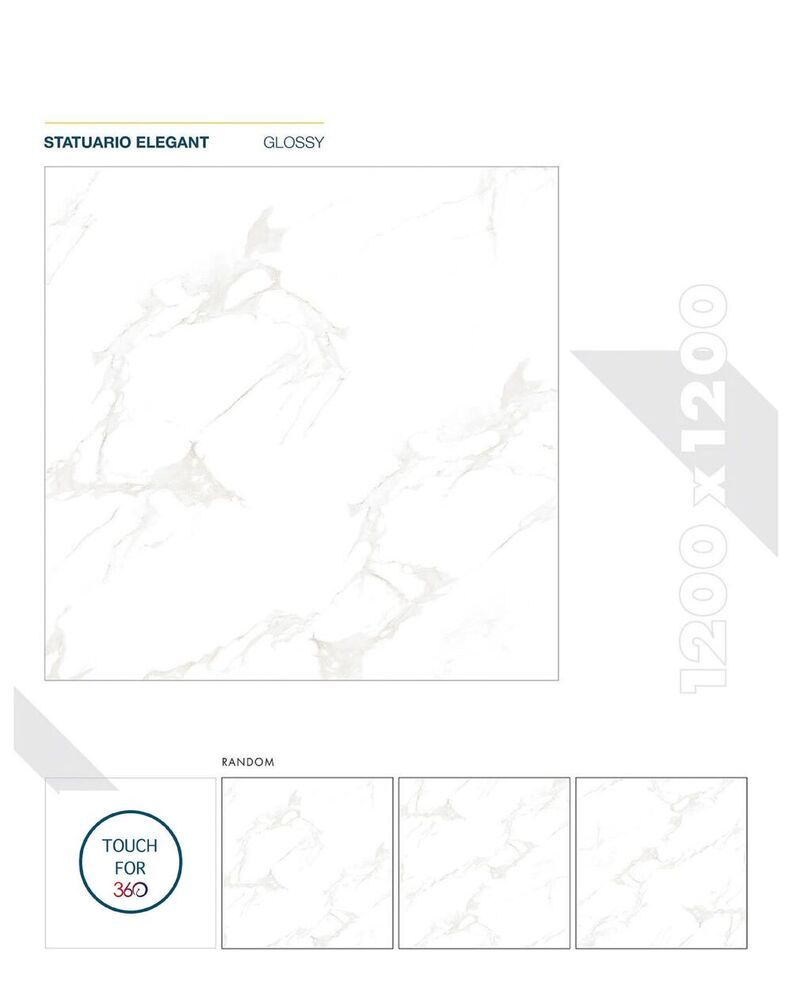 Premium 1200x1200mm Porcelain Vitrified Tiles  Glossy