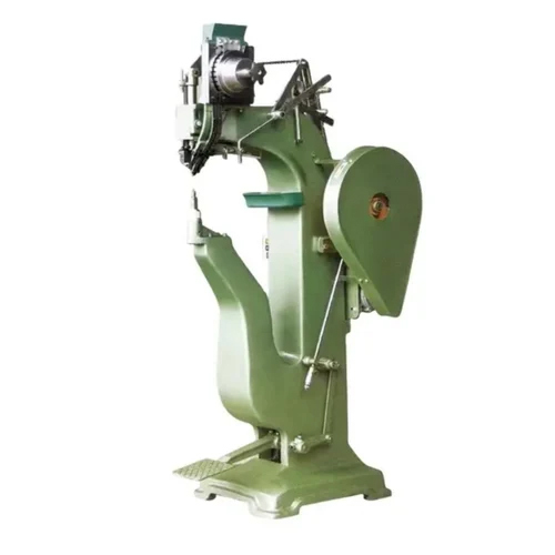 Automatic Trolley Bag Riveting Machine - Color: Olive Green