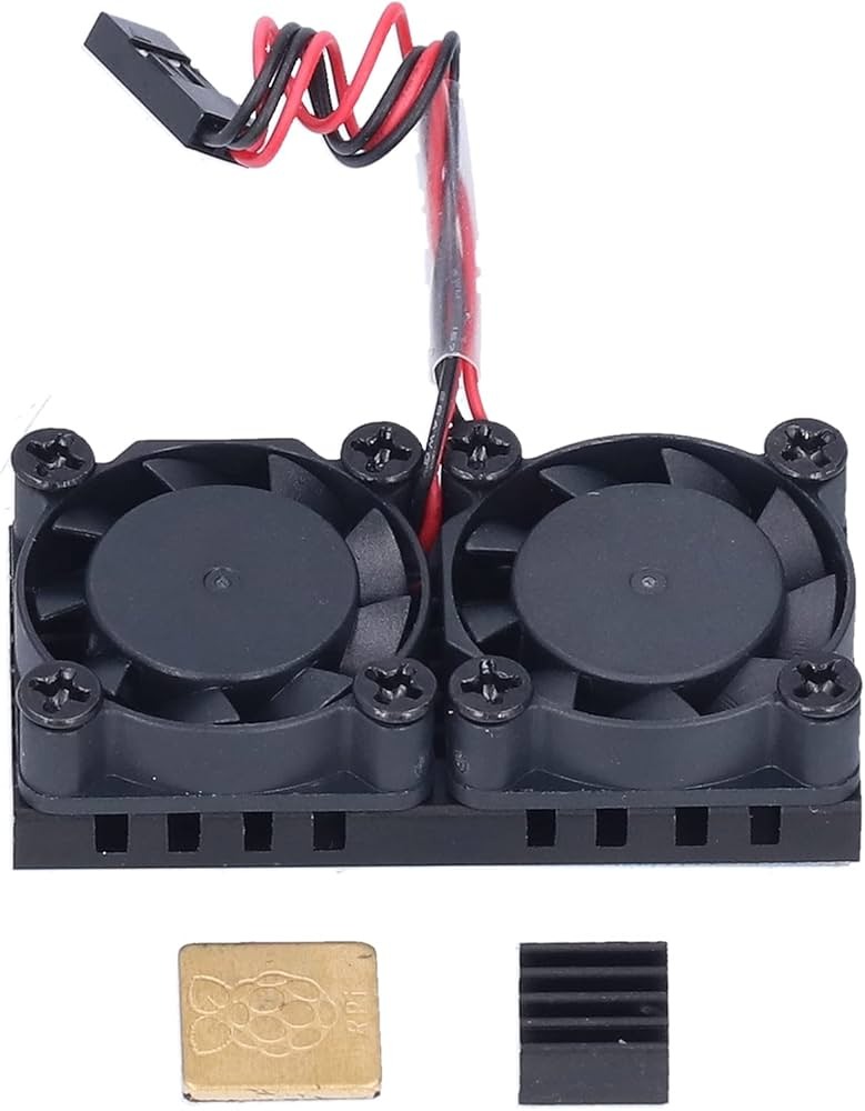 Raspberry Pi 4 Dual Fan Pi 4 Dual Fan Heatsink Cooling System Double Cooling Fan Cooler Radiator Suitable For Raspberry 