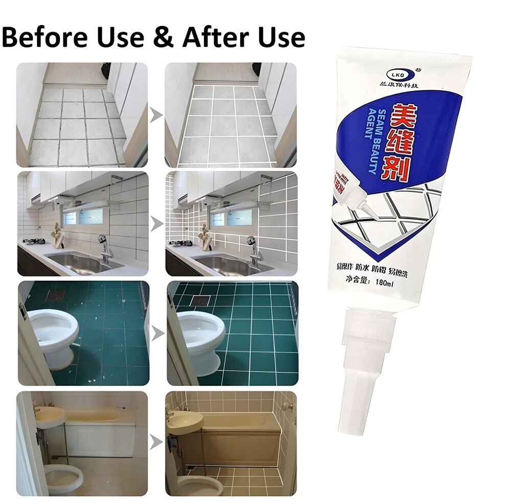 Waterproof Grout Sealant - Plastic Material, 180 Ml Size | Durable Protection For Metal, Ceramic, And Plastic Surfaces In Industrial Environments