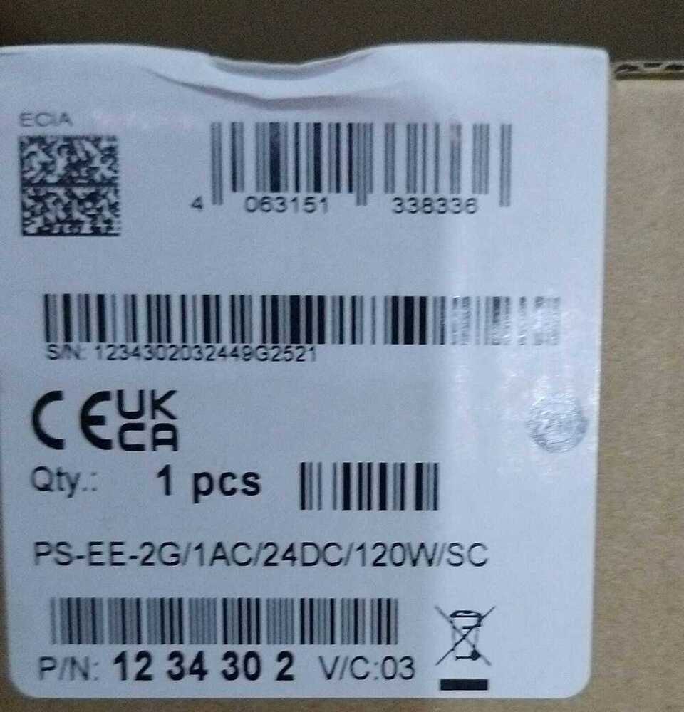 PHONEIX CONTACT- POWER SUPPLY, PS-EE-2G/1AC/24DC/120W/SC