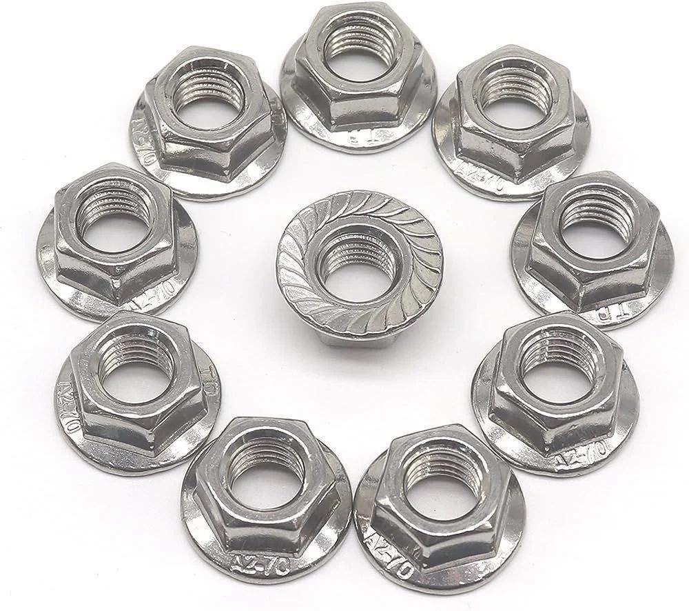 Flange Nuts - Color: Silver