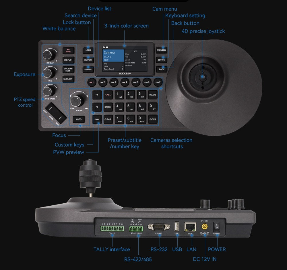 Ptz Cameras Controller - Color: Black