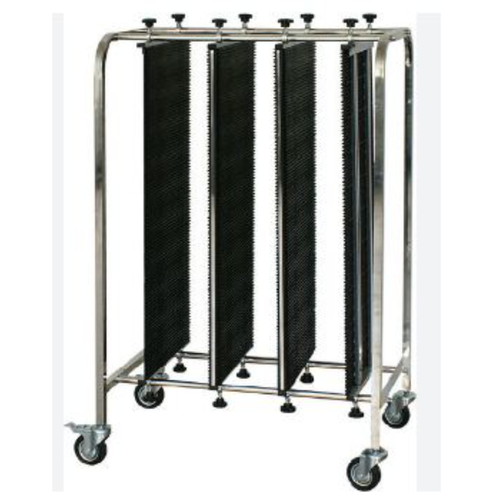 Esd Pcb Trolley - Aluminium Material, Matte Black Color | Industrial Usage