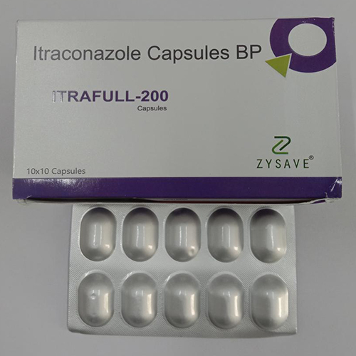 Itraconazole Capsules Bp - 10x10 Tablet Pack, Suitable For Adults, Store At Room Temperature, Recommended Usage As Per Doctor's Advice