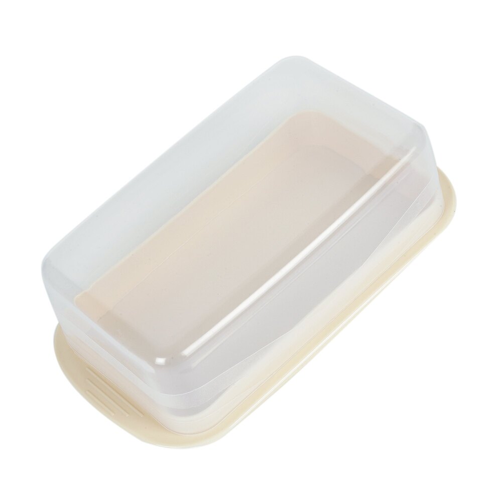 Plastic Butter Dish - Eco-friendly Plastic, Medium Size 20 X 11 X 7 Cm, Transparent Color, Smooth Surface, Rectangular Design, Plain Style