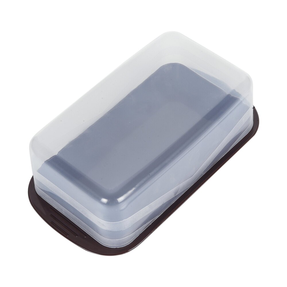 Plastic Butter Dish - Eco-friendly Plastic, Medium Size 20 X 11 X 7 Cm, Transparent Color, Smooth Surface, Rectangular Design, Plain Style