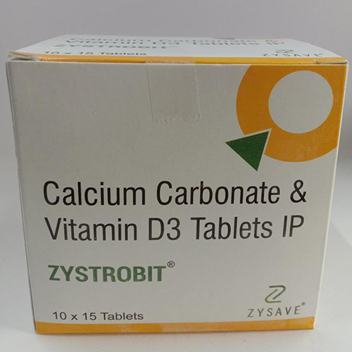 Calcium Carbonate And Vitamin D3 Tablets IP - 10x15 Tablets, Suitable For Adults, Store In Dry Place, Follow Doctor's Dosage Guidelines