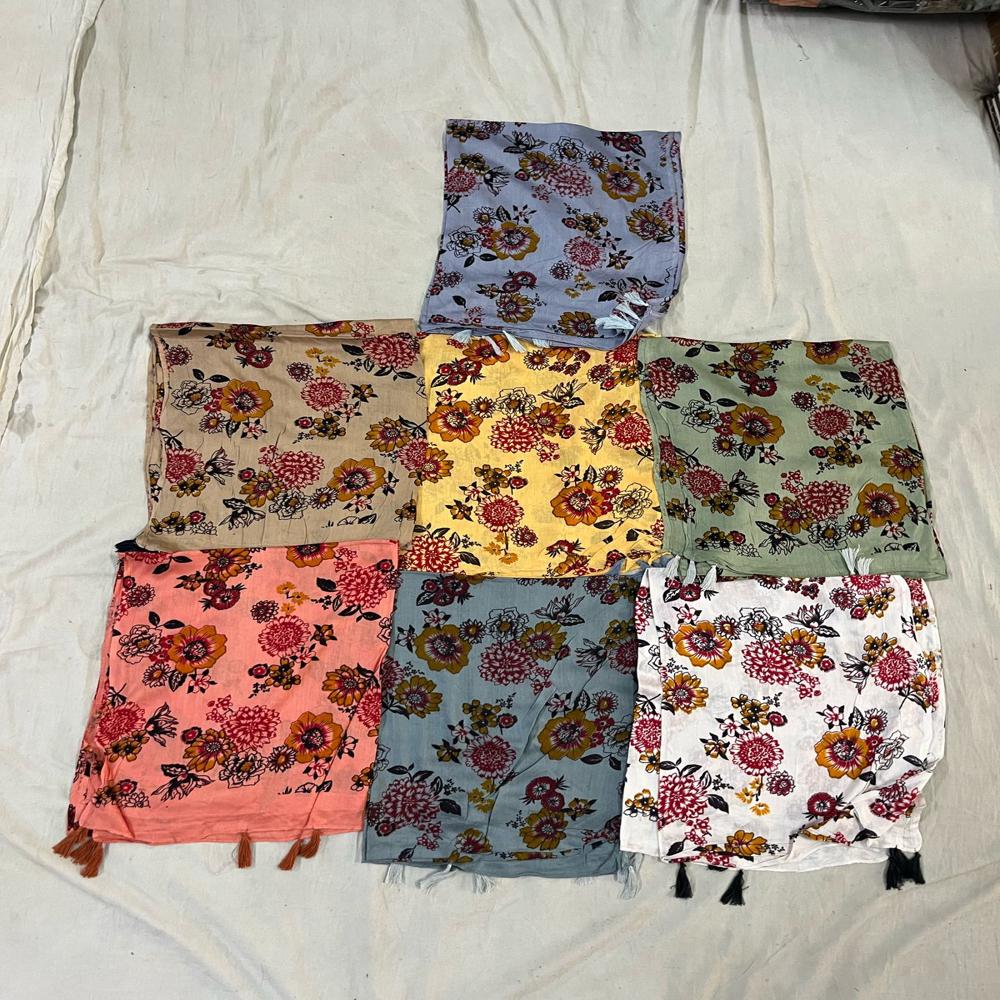 Rayon 28X72 105 Gm Discharge Stole - Feature: High Quality Fabric