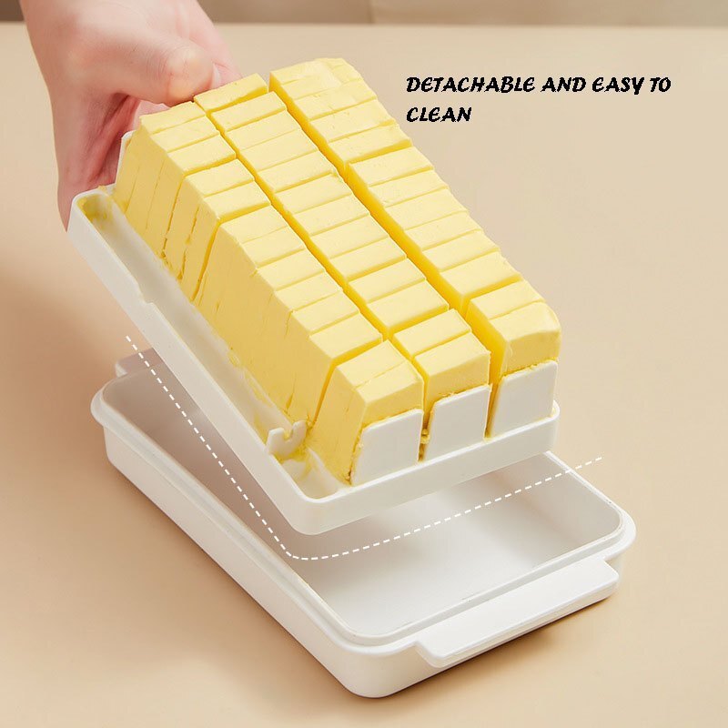 Cheese Butter Box With Cut Shape - Plastic, Rectangular, Transparent | Eco-friendly, Smooth Surface Finishing, Sleek Kitchen Storage Solution
