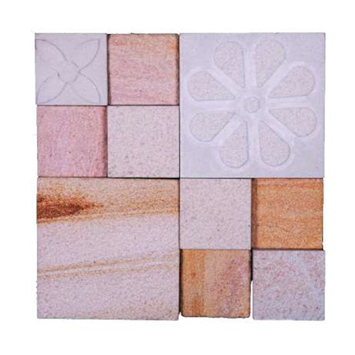 Natural Elevation Stone Wall Mural - Color: White Brown