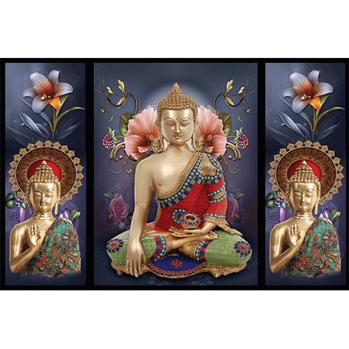 Buddha Wall Poster - Color: Multicolor