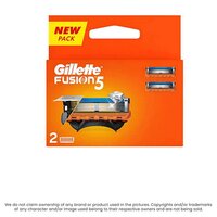 Gillette Fusion 5 Cartridges - Steel Blades, Standard Size, Black Finish | Non-disposable, Soft Textured Grip For Enhanced Control