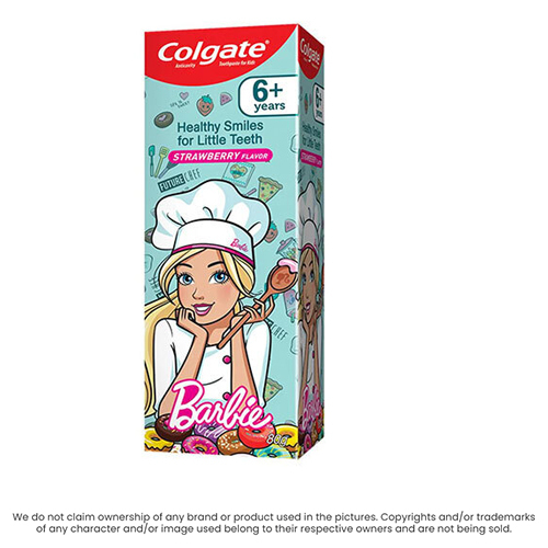 Colgate Strawberry Flavour Barbie Toothpaste - Brush Attributes: Soft