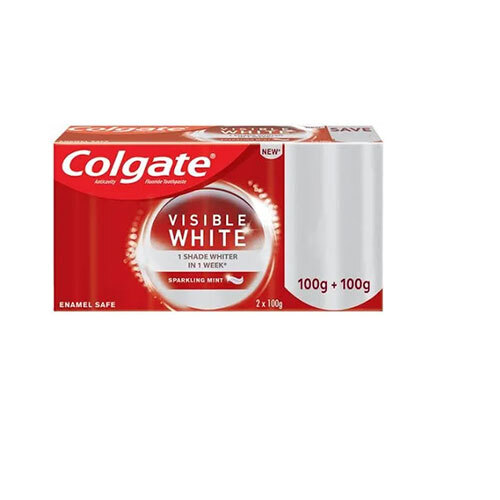 Colgate Visible White Toothpaste - Bristle Material: Plastic