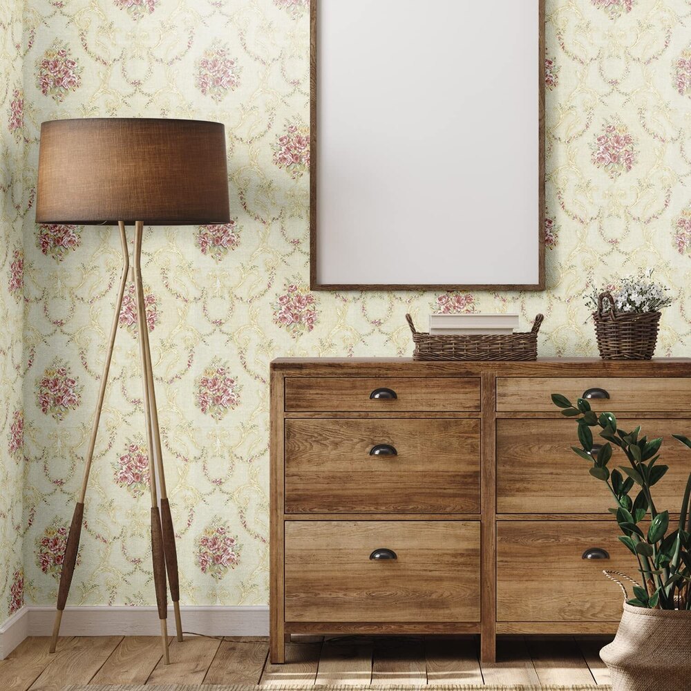 Vintage Floral Peel And Stick Wallpaper