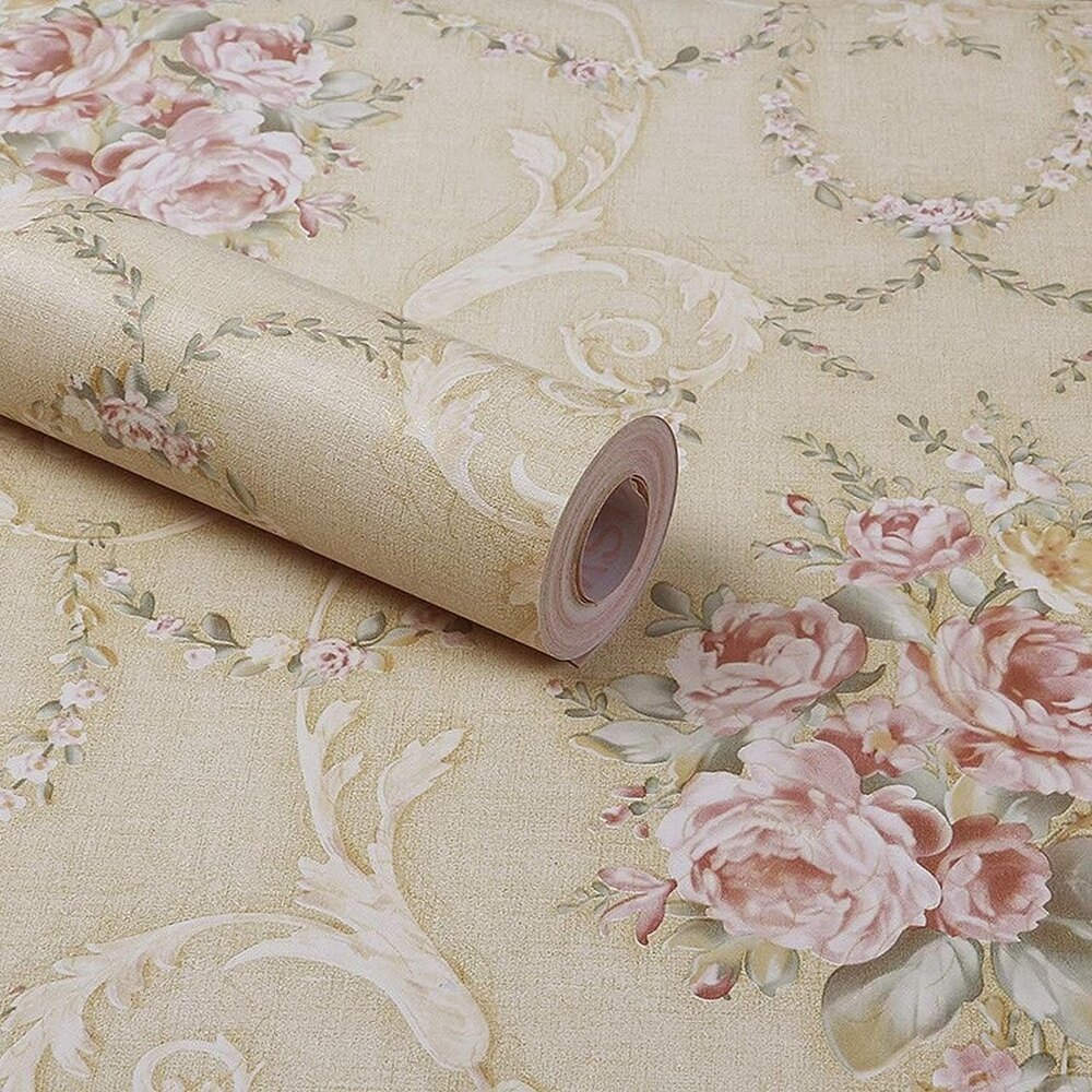 Vintage Floral Peel And Stick Wallpaper