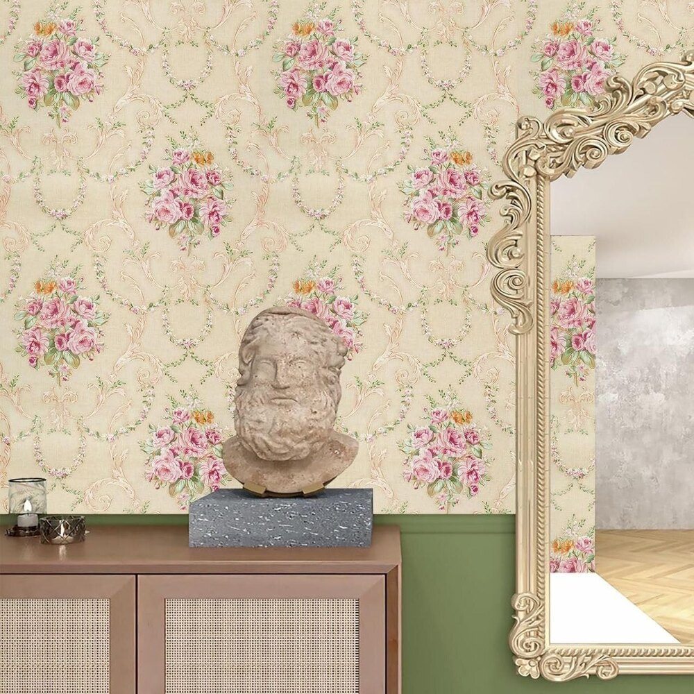 Vintage Floral Peel And Stick Wallpaper