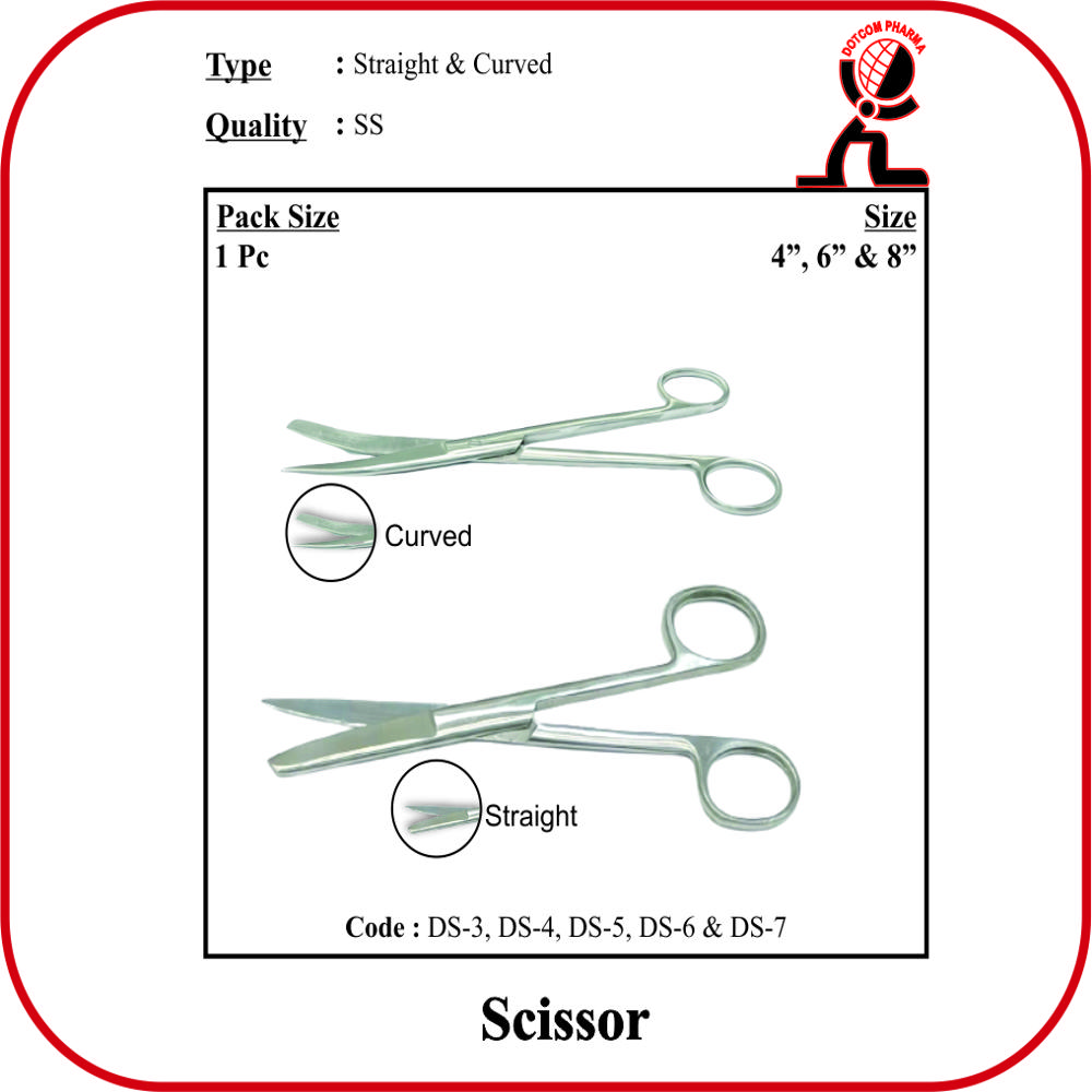 Dressing Scissor - 6" Inch (straight) - Application: Hospital