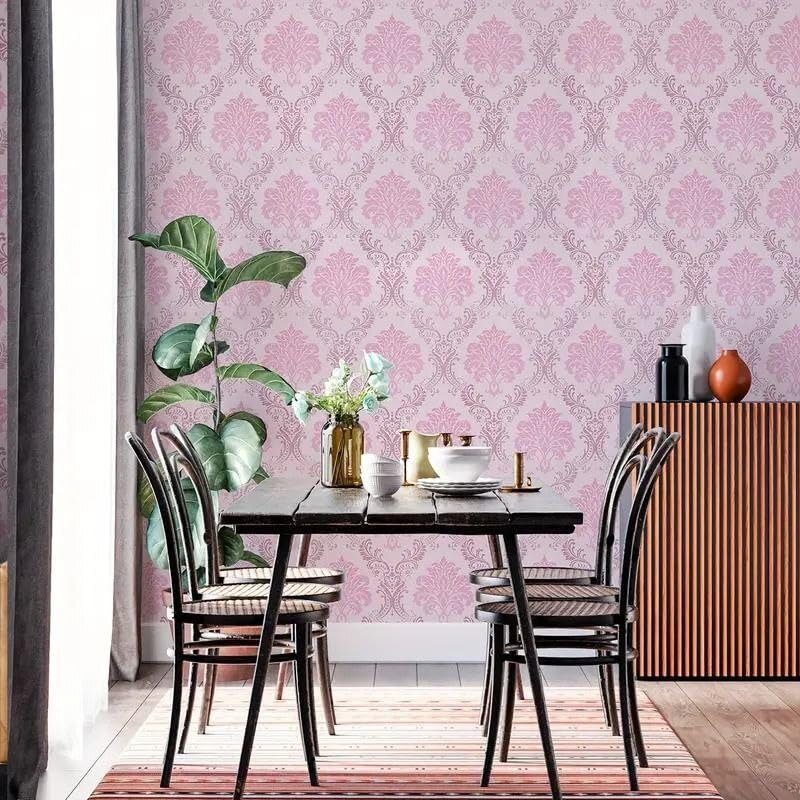 Royal Pink Peel and Stick Wallpaper