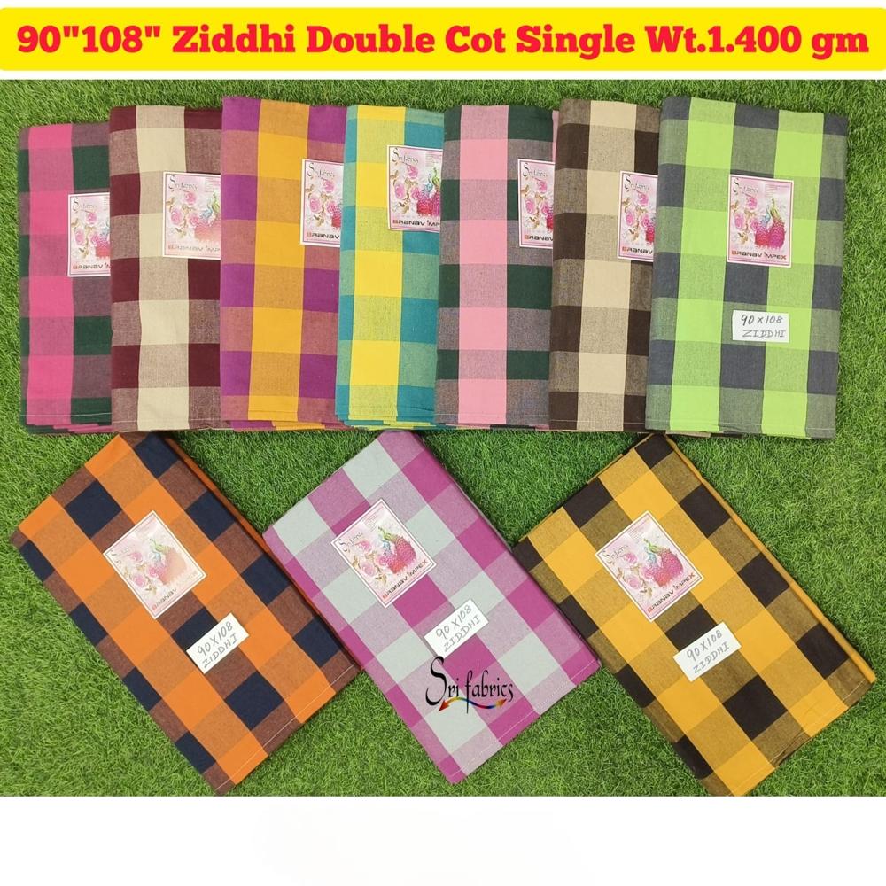 90X108 Ziddhi Double Cot Bedsheet - Design Type: Modern