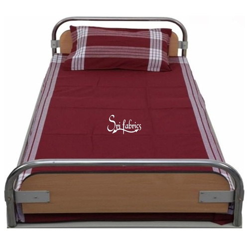 60X90 Inch Chathrukan Maroon Hospital Bedsheet