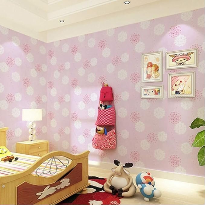 PVC Pink Blossom Peel Off Stickers WallPaper