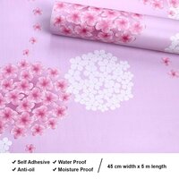 PVC Pink Blossom Peel Off Stickers WallPaper