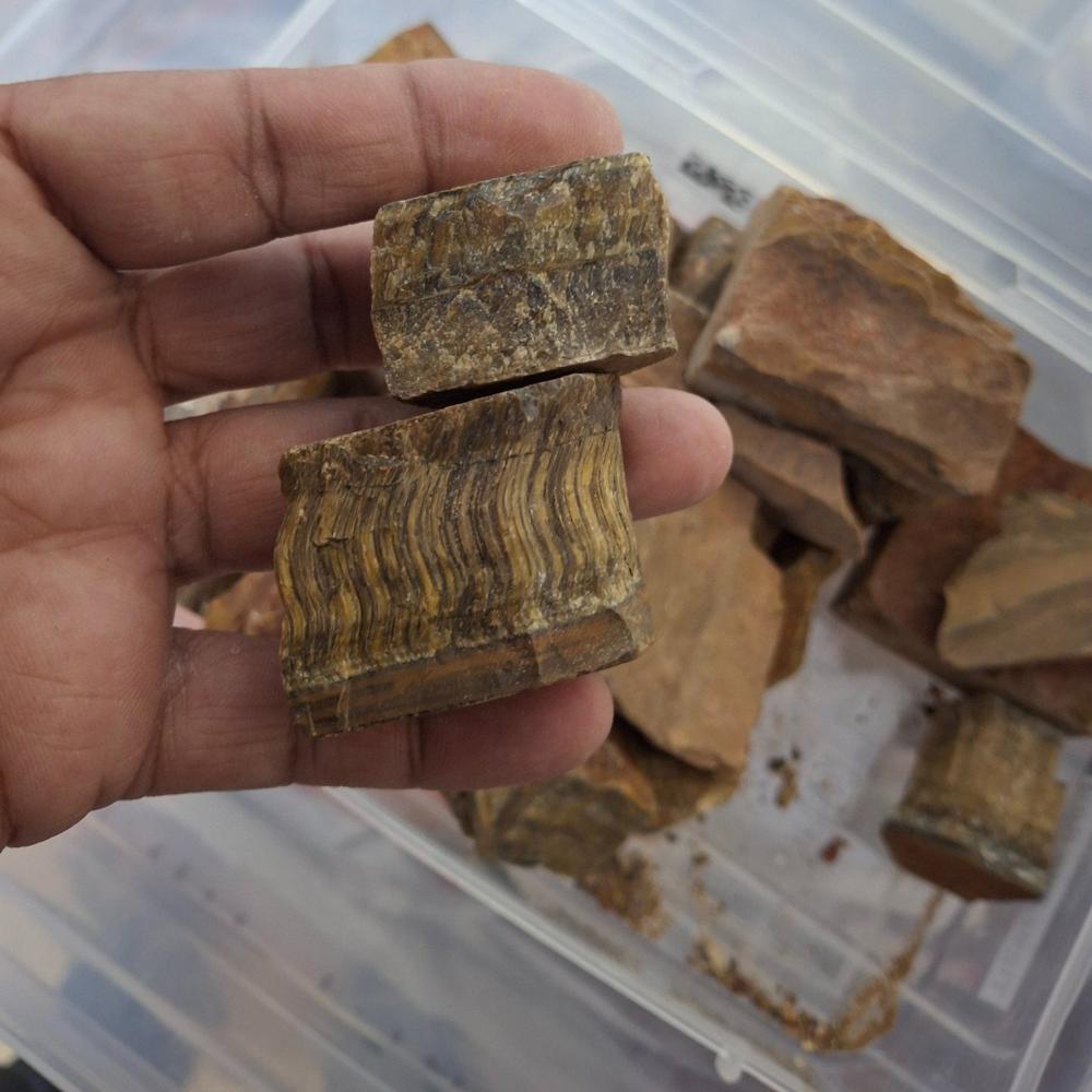 Tiger Eye Raw Stone - Color: Brown