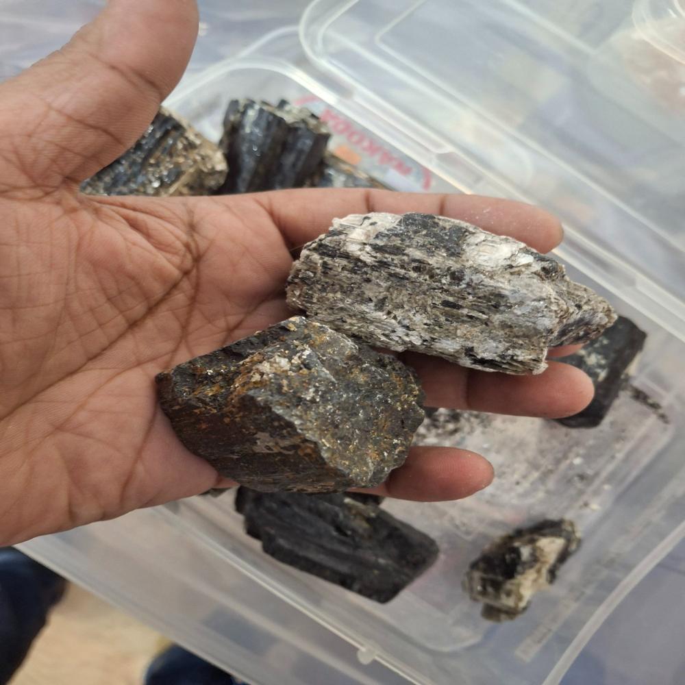 Black Tourmaline Rough Stones