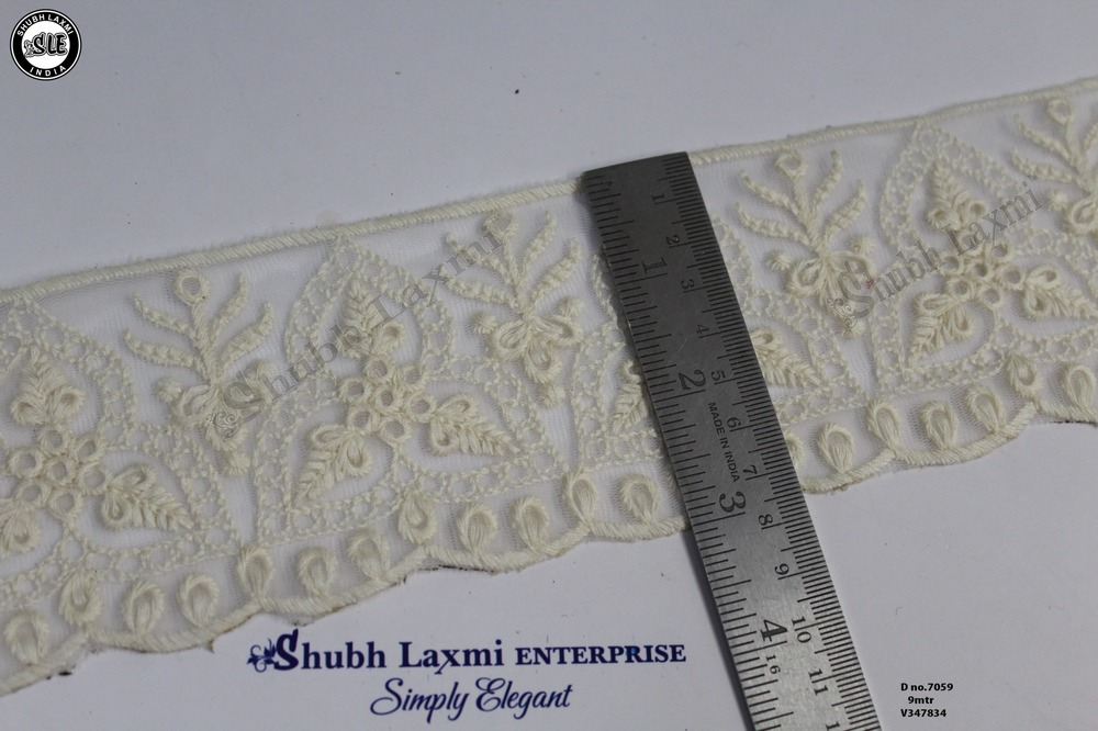 Off White ,Embroidery Lace