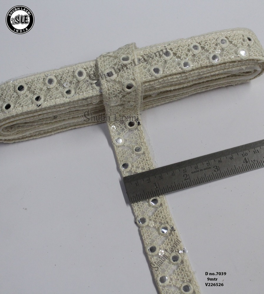 Mirror Embroidery Laces - Color: Off Wihte