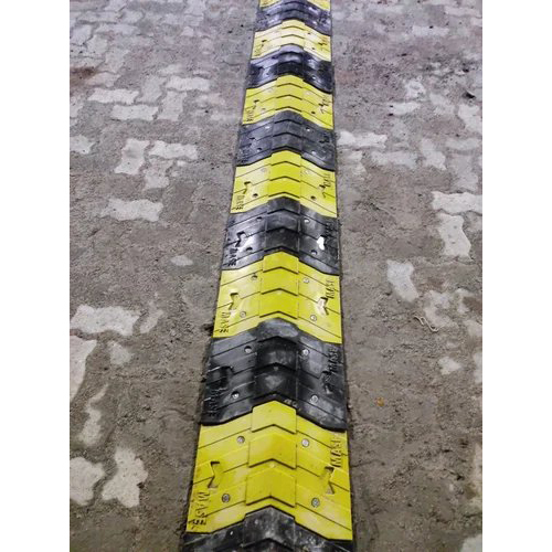 Plastic Speed Breaker - Durable Plastic, 250mm X 400mm X 50mm, Yellow & Black | Manual Traffic Calming Solution For Road Safety
