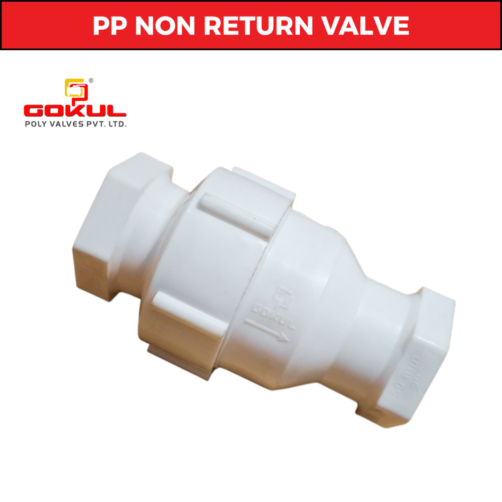 Screwed Polypropylene Non Return Valve