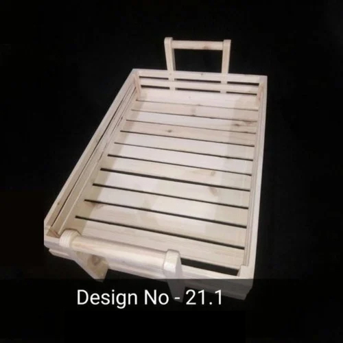 Pine Wood Basket - Dimension (L*W*H): 20X14X3 Inch (In)