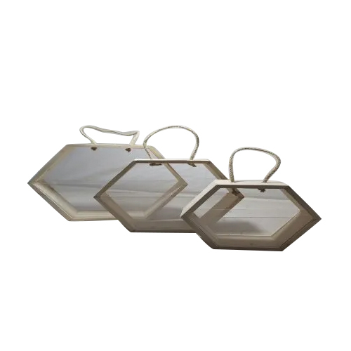 Hexagon Pinewood Basket