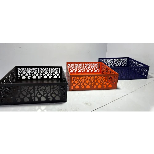 Designer Wooden Tray - Color: Multicolor