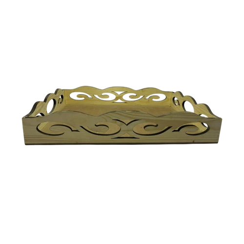 Designer Wooden Tray - Color: Multicolor