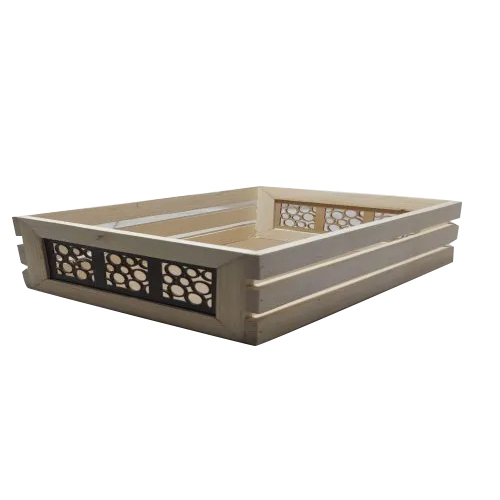 Pinewood Tray With Laser Handle
