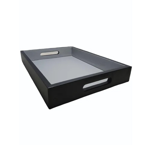 Leather Customized Corporate Gift Tray - Color: Black