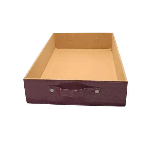 Cherry Leather Serving Tray