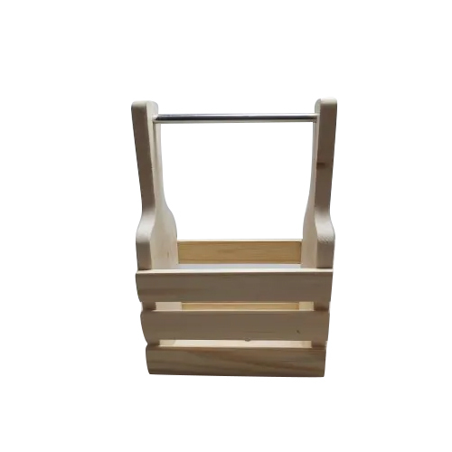 Pinewood Bottle Holder - Color: Brown