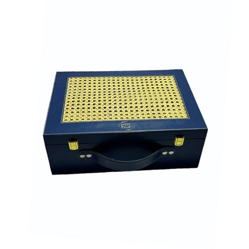 10x16 Leather Box with Ratan work