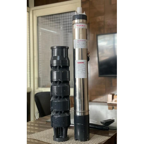 3 Hp Single Phase V5 Submersible Pump Set - Color: Silver & Black