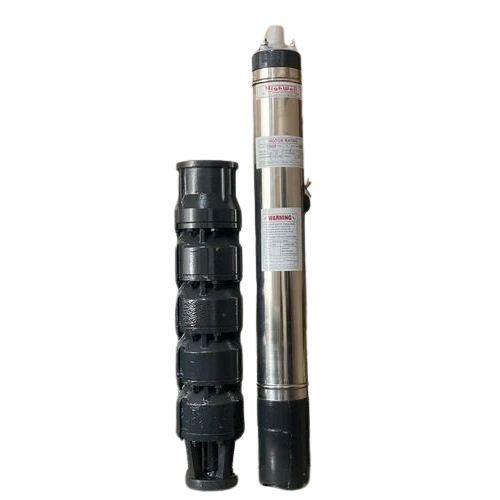 5 Hp Single Phase V5 Submersible Pump Set - Color: Silver