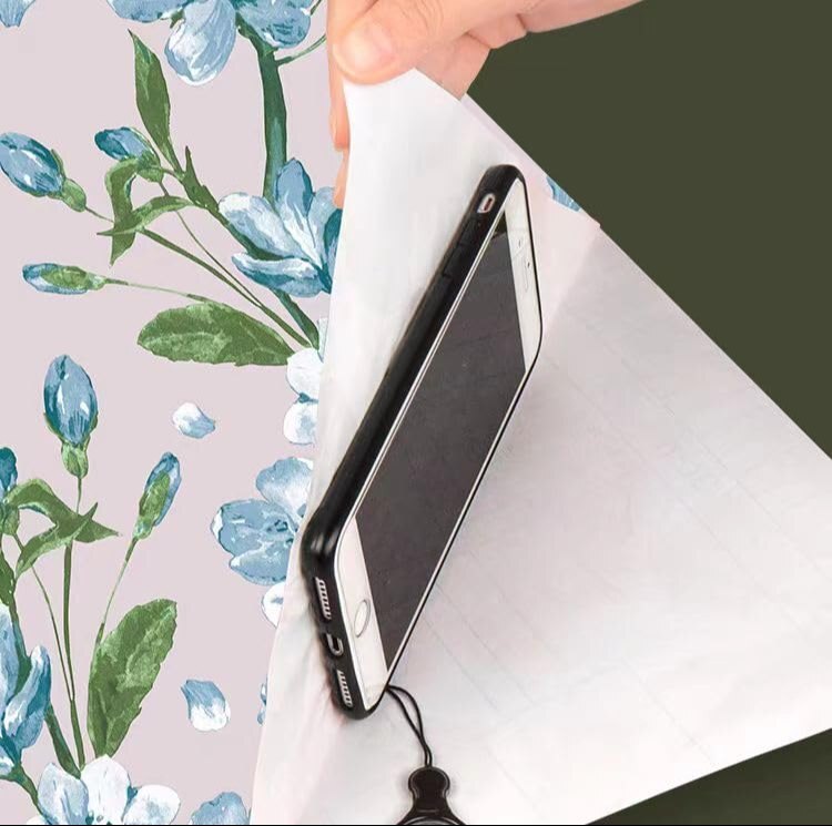 Floral Wallpaper Roll - Pvc Material, 45x500cm Size | Waterproof, Modern Sticker Design For Elegant Living Room Decor