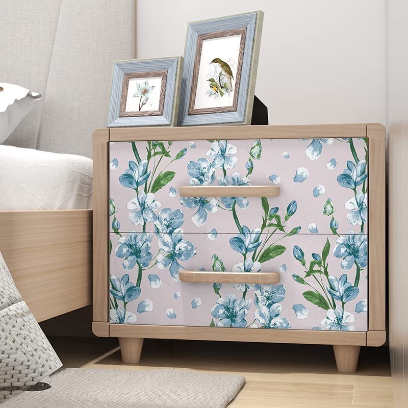 Floral Wallpaper Roll - Pvc Material, 45x500cm Size | Waterproof, Modern Sticker Design For Elegant Living Room Decor