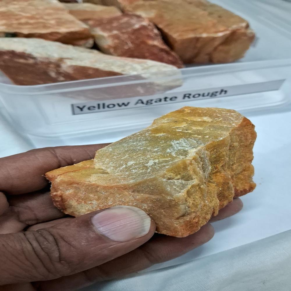 Natural Yellow Agate Rough Stone - Shape: Many Shape