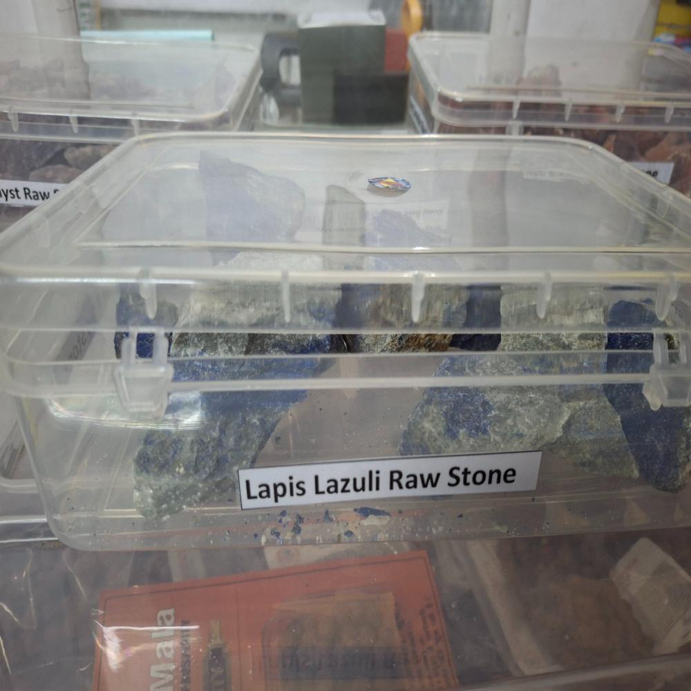 Lapis Lazuli Rough Stone - Color: Blue & Silver