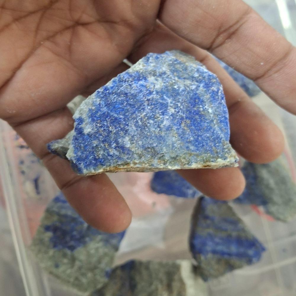 Lapis Lazuli Rough Stone - Color: Blue & Silver